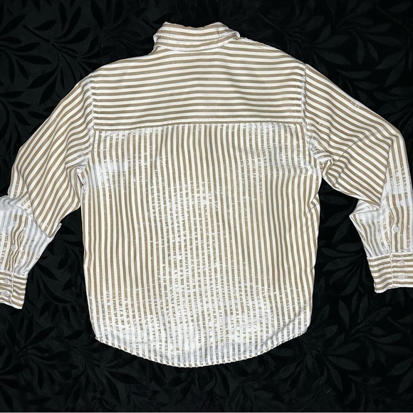 Reformation Womens Striped Button Down Deadstock XS Shirt Distressed - Picture 8 of 12